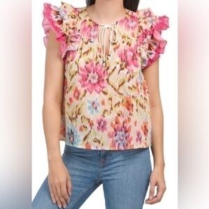 House of Harlow 1960 Zoey Khaki Blouse NWT